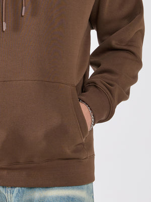 Men's Pullover Hoodie - Mid Brown