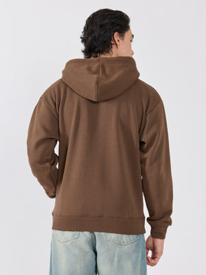 Men's Pullover Hoodie - Mid Brown
