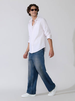 Erzela - Smart Fit Striped Shirt - Peach - Espanshe