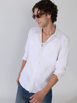 Erzela - Smart Fit Striped Shirt - Peach - Espanshe