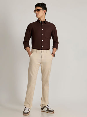 Eli - Slim Fit Pant - Cream - Espanshe