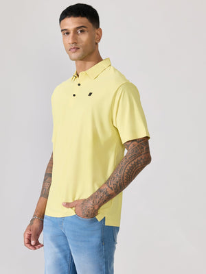 Balance - Regular Fit Polo T-Shirt - Yellow - Espanshe