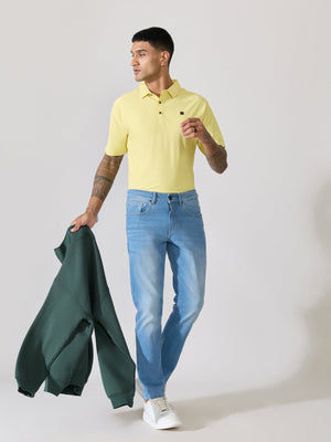 Balance - Regular Fit Polo T-Shirt - Yellow - Espanshe