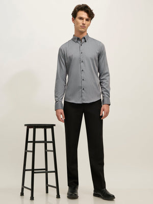 Sylvester - Striped Shirt - Dark Grey - Espanshe