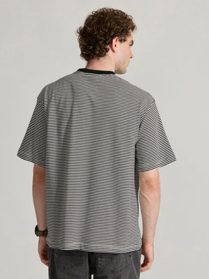 Ionathan - Striped Crew T-Shirt - Black - Espanshe