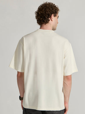 Lona - Designers Printed Baggy T-Shirt - Cream - Espanshe