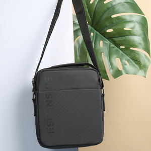 Cross Body Messenger Bag - Black - Espanshe