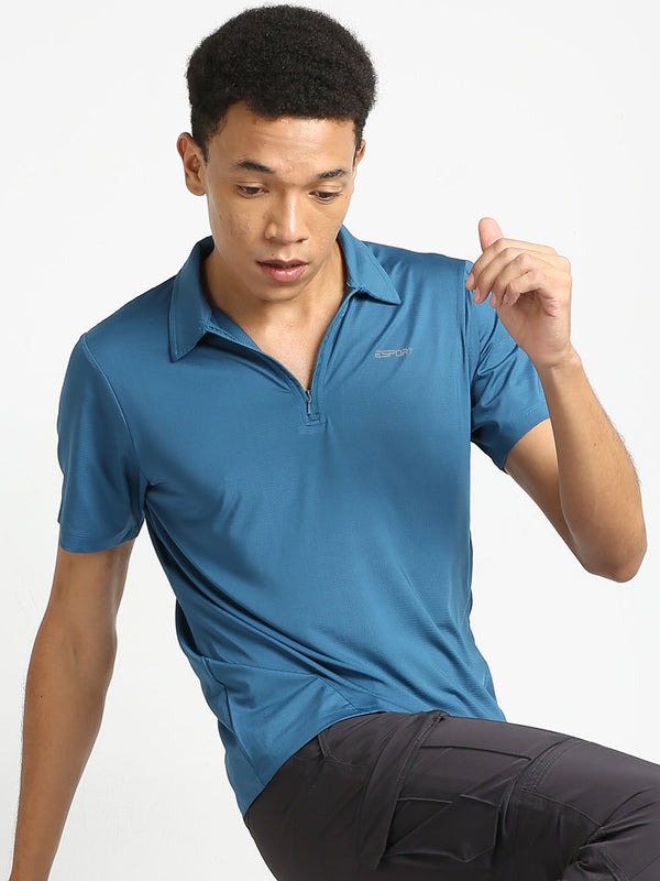 Men's Light Blue Sports Polo T-Shirt