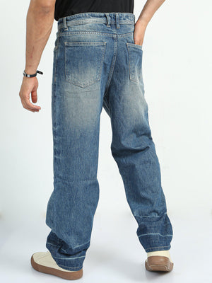 distressed jean with relaxed fit
ripped jeans for men
patched jean for men