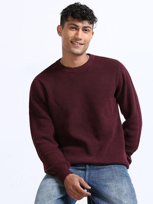 Men's Burgundy Sweater - Espanshe