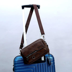 Leather Messenger Bag Small- Brown - Espanshe