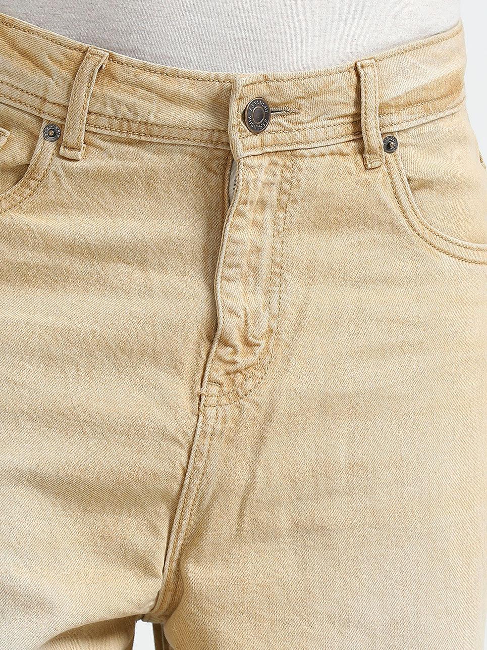 Rattled Loose Fit Jeans - Sand Brown - Espanshe
loose fit jean for men