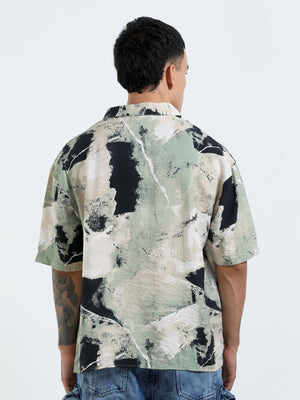 cropped baggy fit shirt with casual print
cropped shirts for men
baggy shirts for men