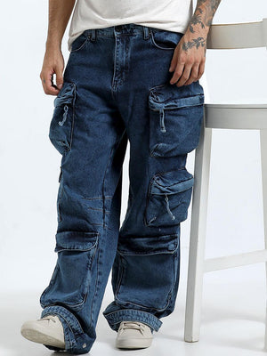 baggy cargo jeans featuring 10 pockets including zipper pockets.
baggy cargo jeans pant for men
stylish baggy jeans for men