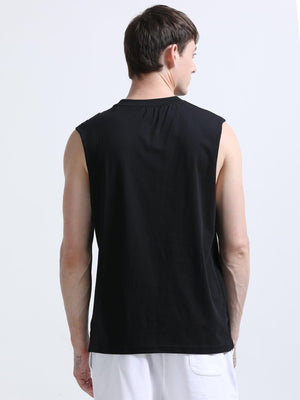 Vintage Charmer Sleeveless T-Shirt - Black - Espanshe