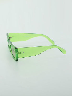 Moya Rectangular Sunglass Green - Espanshe