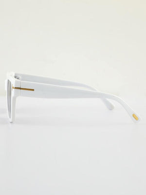 Trip Square Sunglass - White - Espanshe