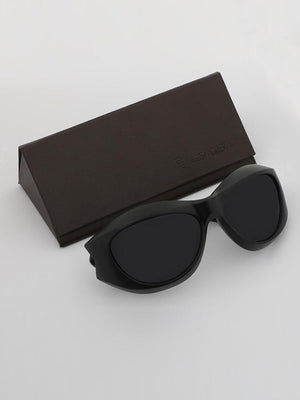 Zoom Rounded Sunglass - Black - Espanshe