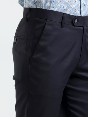 Wee Boot Cut Formal Pant - Navy Blue - Espanshe