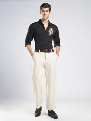 Fatal - Black Shirt with Stone Embellished Jellyfish - Espanshe
