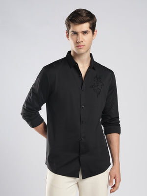 Fatal - Triple Black Stone Embellished Shirt - Espanshe