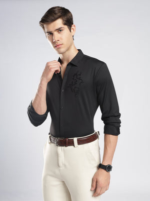 Fatal - Triple Black Stone Embellished Shirt - Espanshe