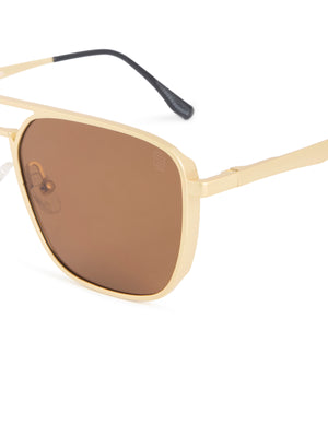 Men's Rectangle Sunglass - matte Gold