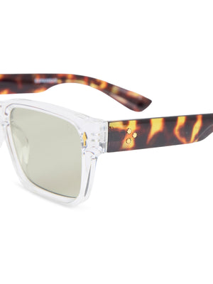 Men's Square Sunglass in Gold Brown