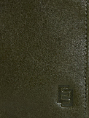 Arctic-3 - Bi-Fold Leather Wallet - Green - Espanshe