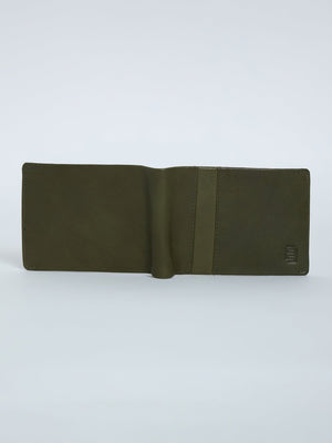 Arctic-3 - Bi-Fold Leather Wallet - Green - Espanshe