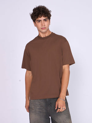 Stirling - Loose Fit T-Shirt - Brown - Espanshe