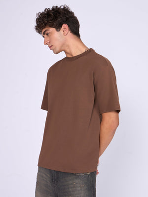 Stirling - Loose Fit T-Shirt - Brown - Espanshe