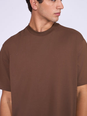 Stirling - Loose Fit T-Shirt - Brown - Espanshe