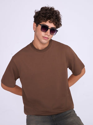 Stirling - Loose Fit T-Shirt - Brown - Espanshe