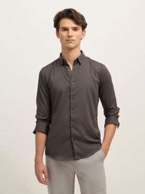 Ivar - Turkish Fit Striped Shirt - Charcoal - Espanshe