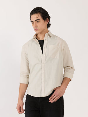 Taloko - Relaxed Linen Shirt - Cream - Espanshe