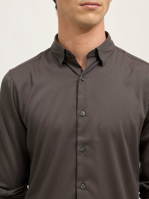 Ivar - Turkish Fit Striped Shirt - Charcoal - Espanshe