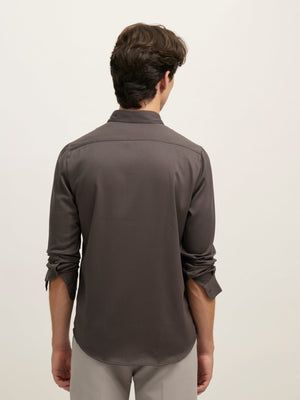 Ivar - Turkish Fit Striped Shirt - Charcoal - Espanshe
