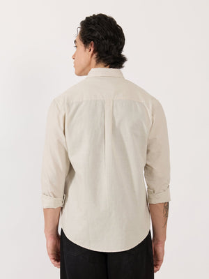 Taloko - Relaxed Linen Shirt - Cream - Espanshe
