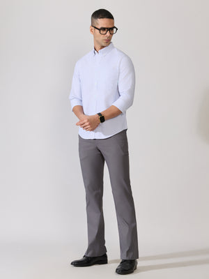 Neocut - Relaxed Striped Oxford Shirt - Light Blue - Espanshe