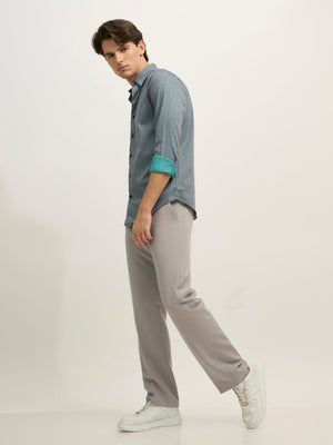 Lars - Straight Fit Formal Pant - Gray - Espanshe