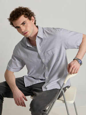 Men's Striped shirt in light blue