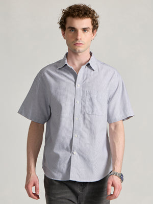 Men's Striped shirt in light blue