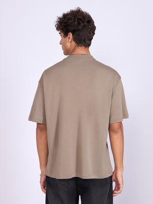 Printed Loose Fit T-Shirt - Light Olive