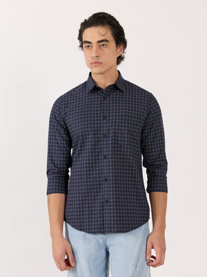 Kola - Turkish Fit Casual Checks Shirt - Blue - Espanshe
