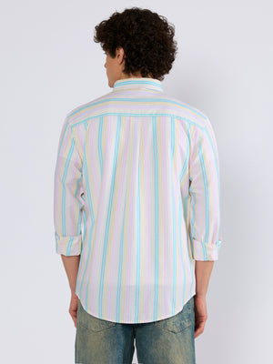 Men's Striped Shirt in light blue