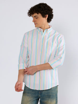 Men's Striped Shirt in light blue