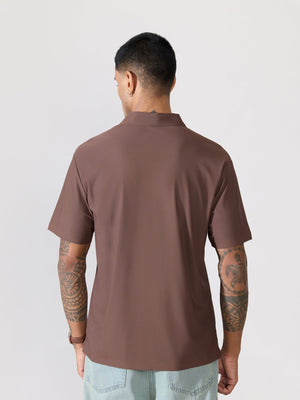 Balance - Regular Fit Polo T-Shirt - Coffee - Espanshe