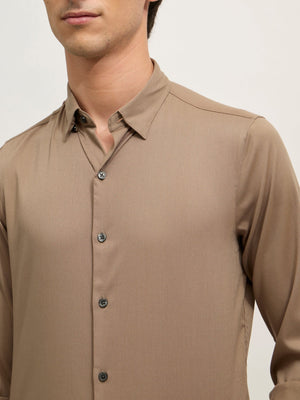 Ivar - Turkish Fit Striped Shirt - Brown - Espanshe