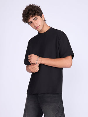 Ever - Baggy Plain T-Shirt - Black - Espanshe